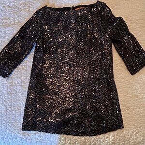 Tory Burch Midnight Blue Mini Sequin Dress